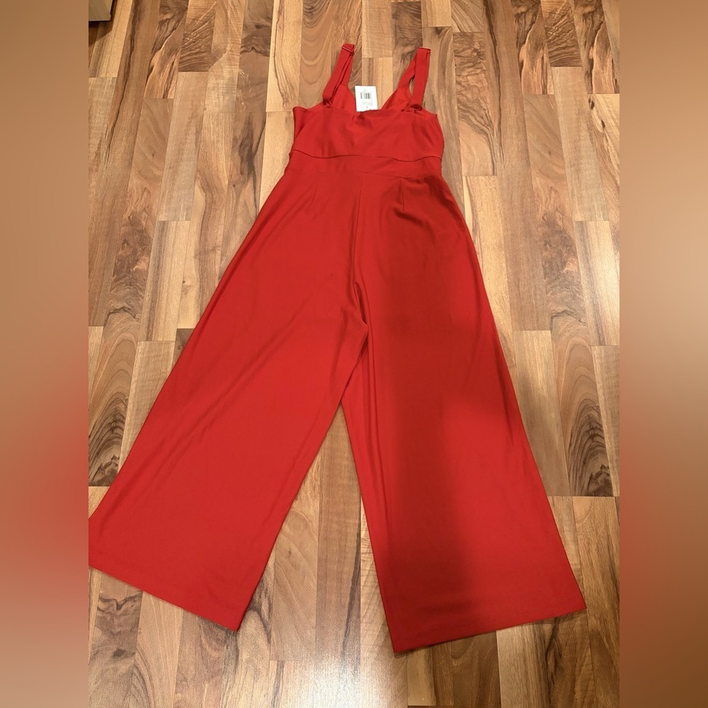 Guess Women's Vibrant Red Wide Leg Jumpsuit - Picture 7 of 7